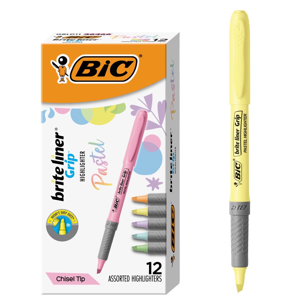 Is Stationery Office Supply - Grip Pastel Highlighters Assorted Colors Chisel