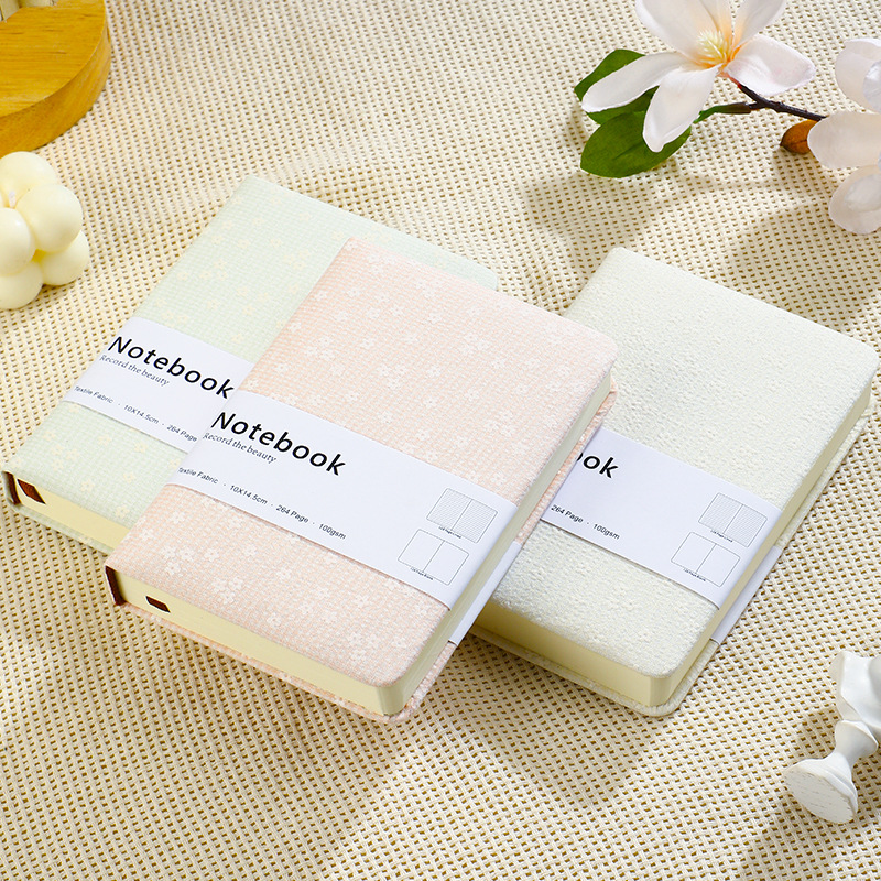 Notebook Dotted A5 - Portable A6 Small Cloth Notebook Floral