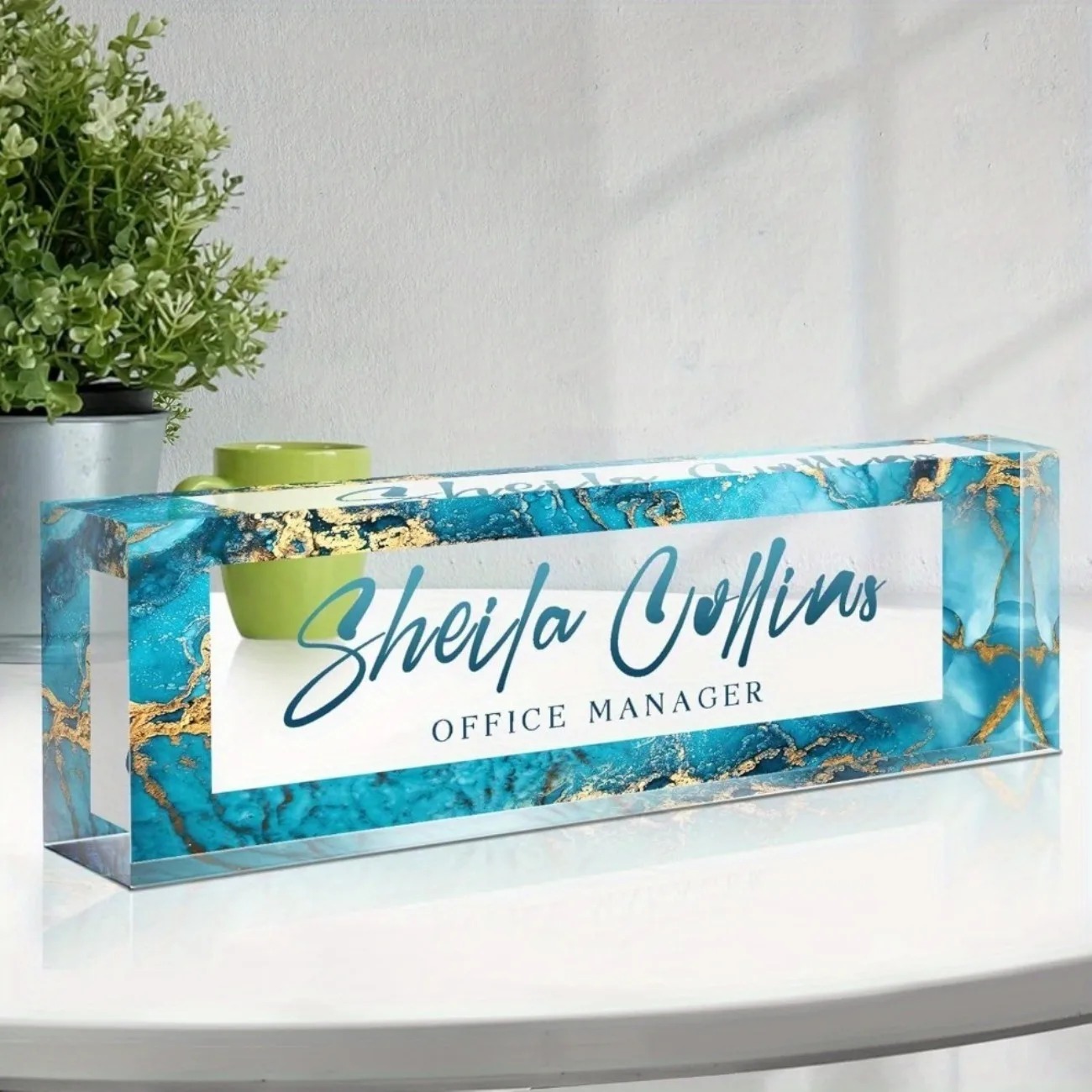 Desk Name Plate - [2D Flat] Funny Custom Acrylic Desk