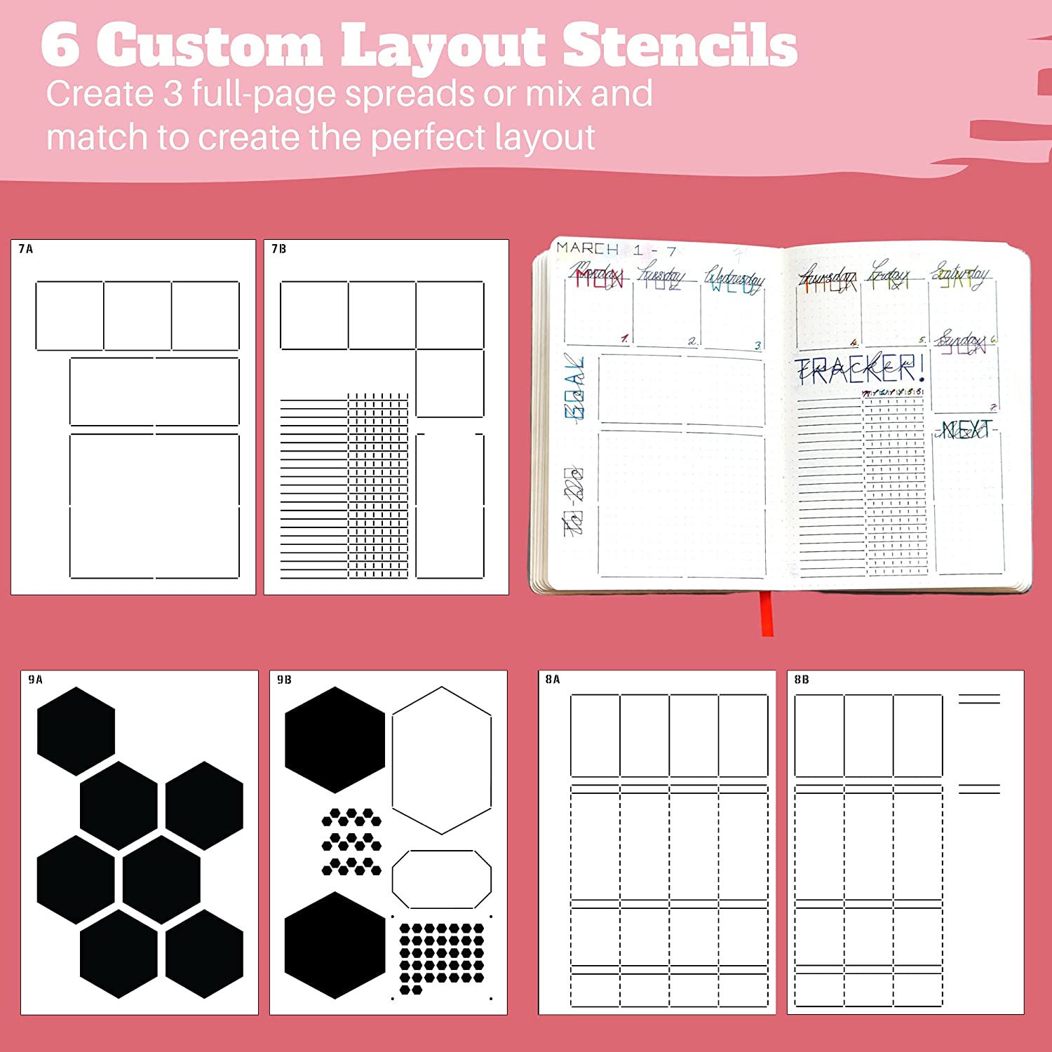 6Pack Reusable Plastic Weekly  - Notebook Dotted A5 ulasan dan harga