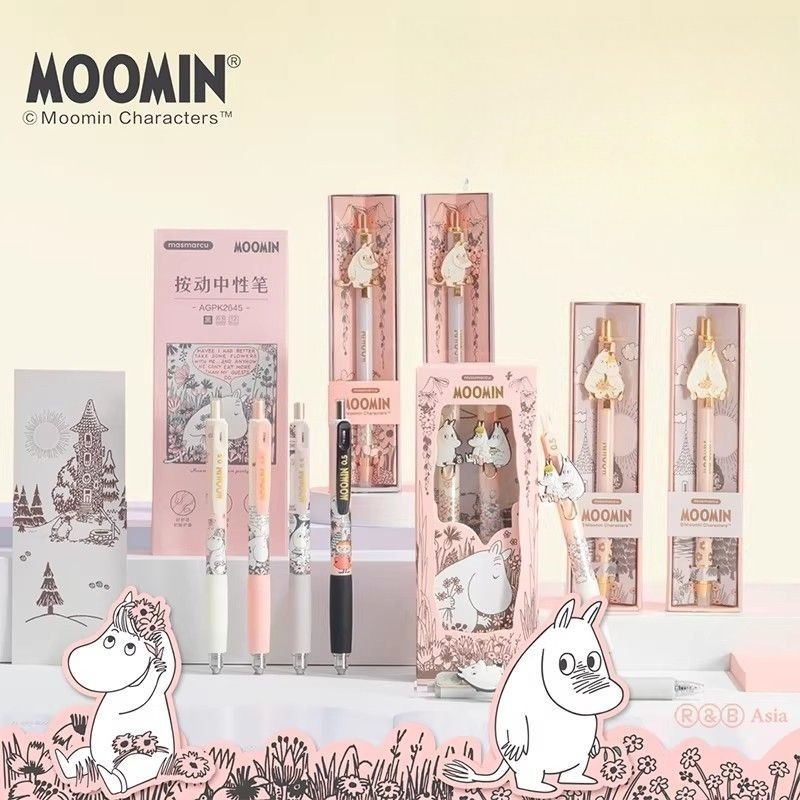 Moomin Cute Retractable Gel Pe - Stationery Supplier ulasan dan harga