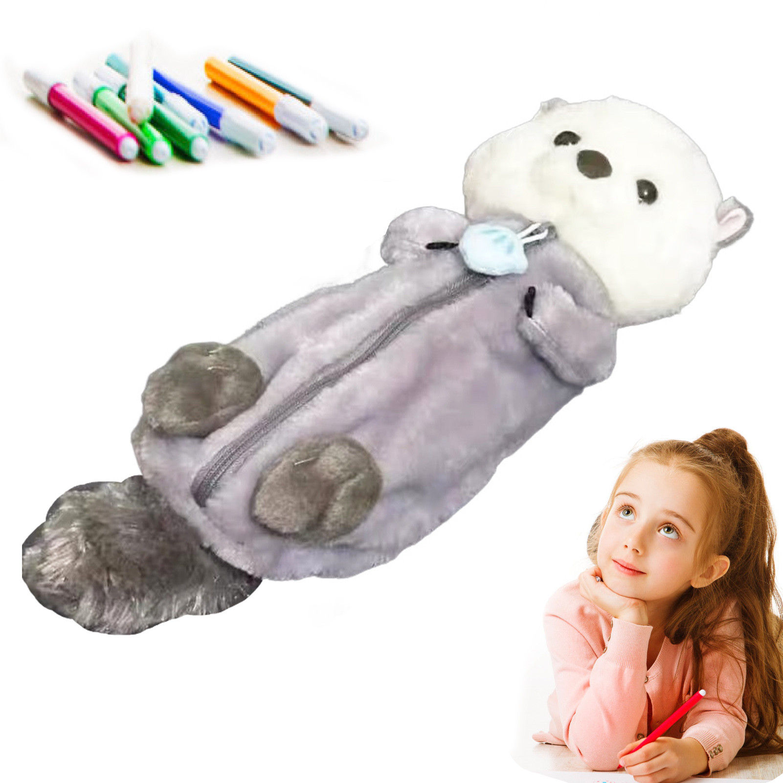 Creative Plush Toy Pencil Case - Stationery Supply ulasan dan harga
