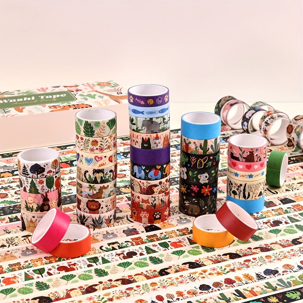 36 Rolls Vintage Animal Party  - Washi Tape Set ulasan dan harga