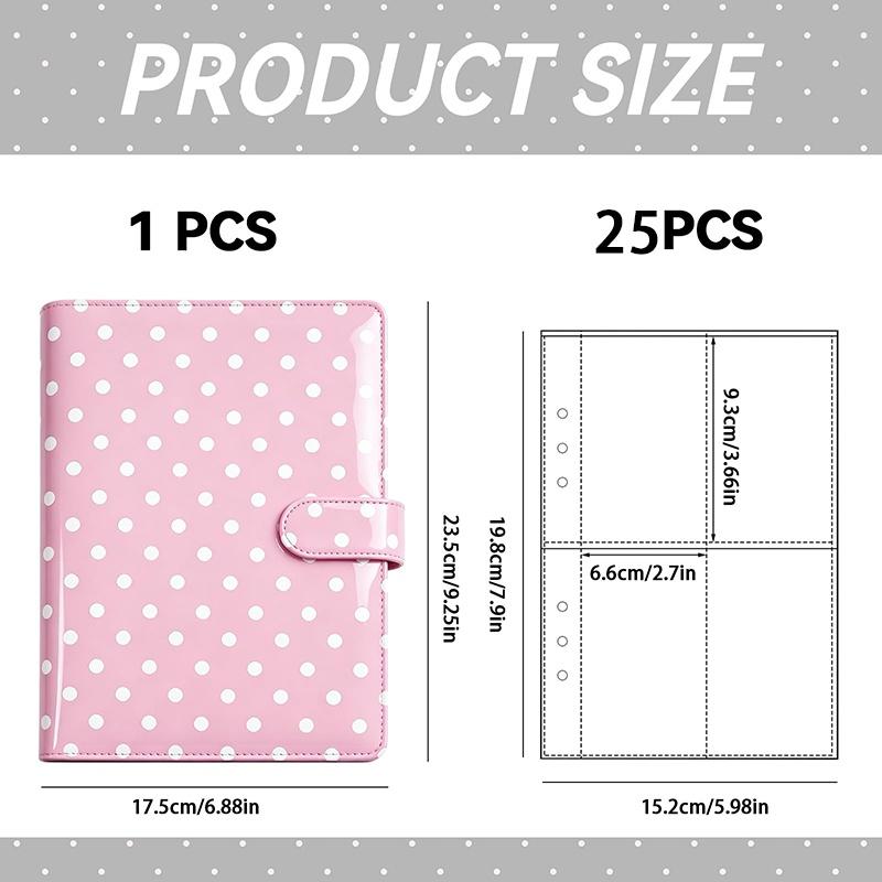 A5 Polka Dot 6 Ring Card Colle - Notebook Dotted A5 ulasan dan harga
