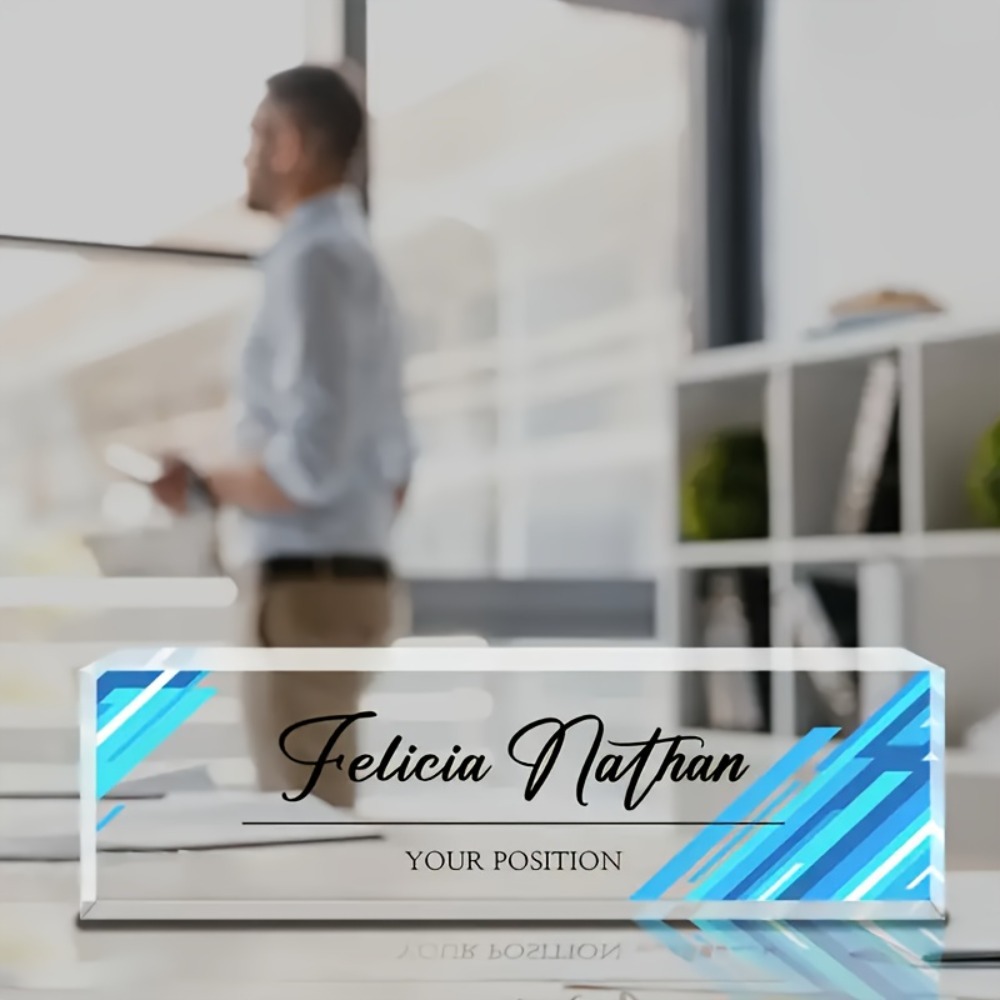 1pc Custom Acrylic Desk Namepl - Desk Name Plate ulasan dan harga