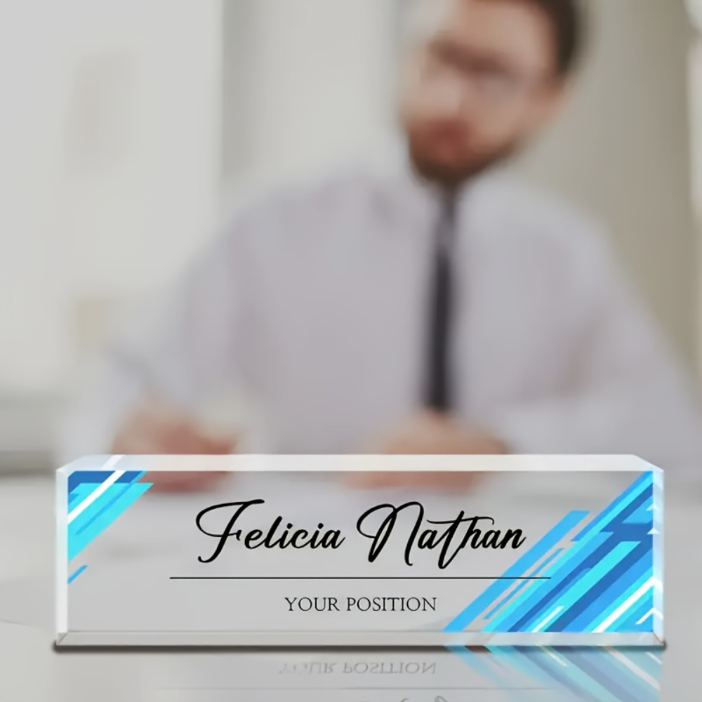 1pc Custom Acrylic Desk Namepl - Desk Name Plate ulasan dan harga