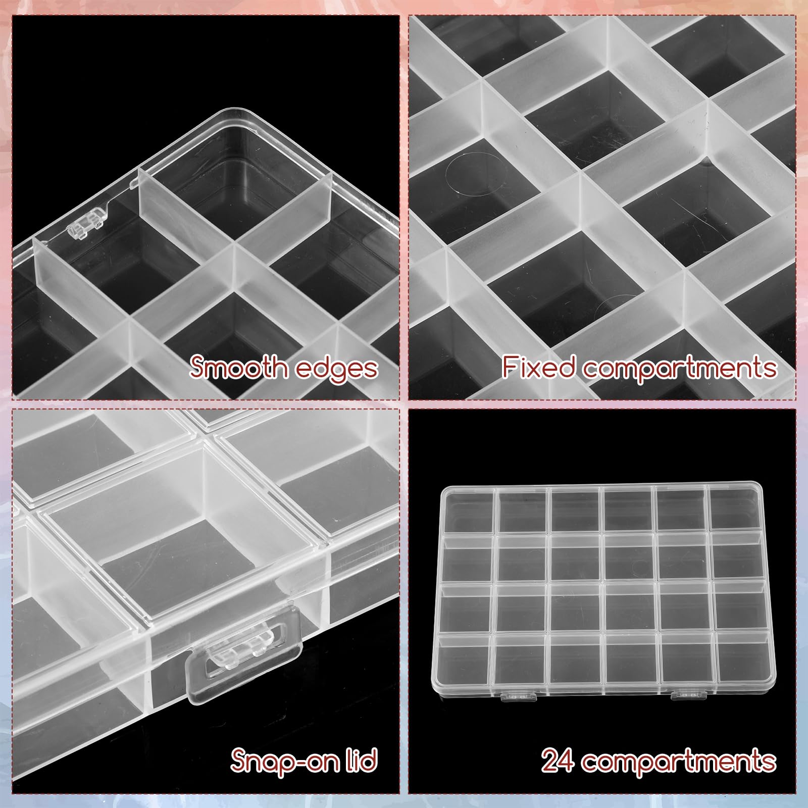 24-Grid Plastic Organizer Box  - Washi Tape Set ulasan dan harga