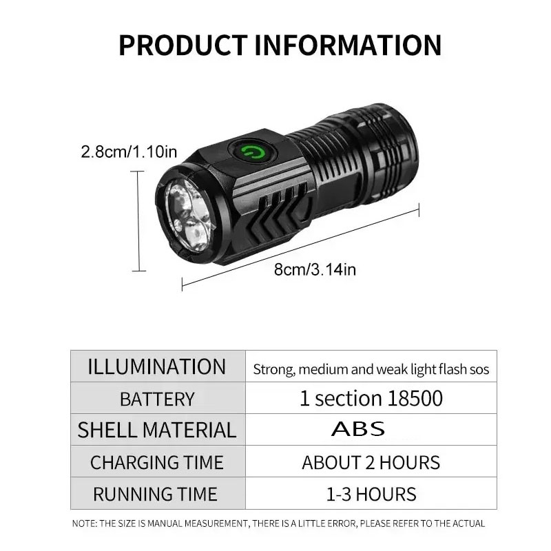 Mini 3LED Flashlight With Pen  - Stationery Supply ulasan dan harga
