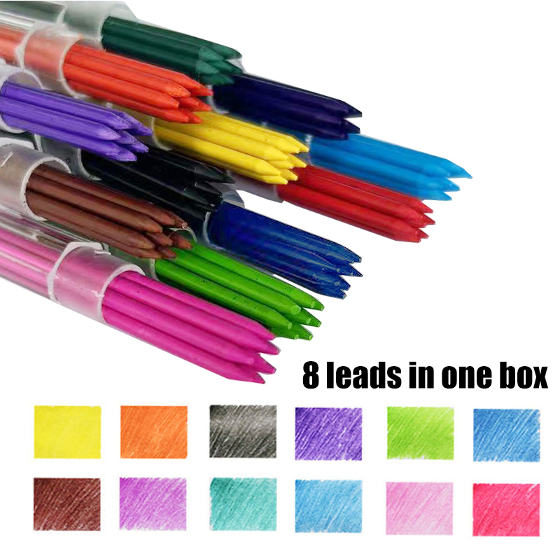 12 Colors 2.0mm HB Replaceable - Mechanical Pencil Lead ulasan dan harga