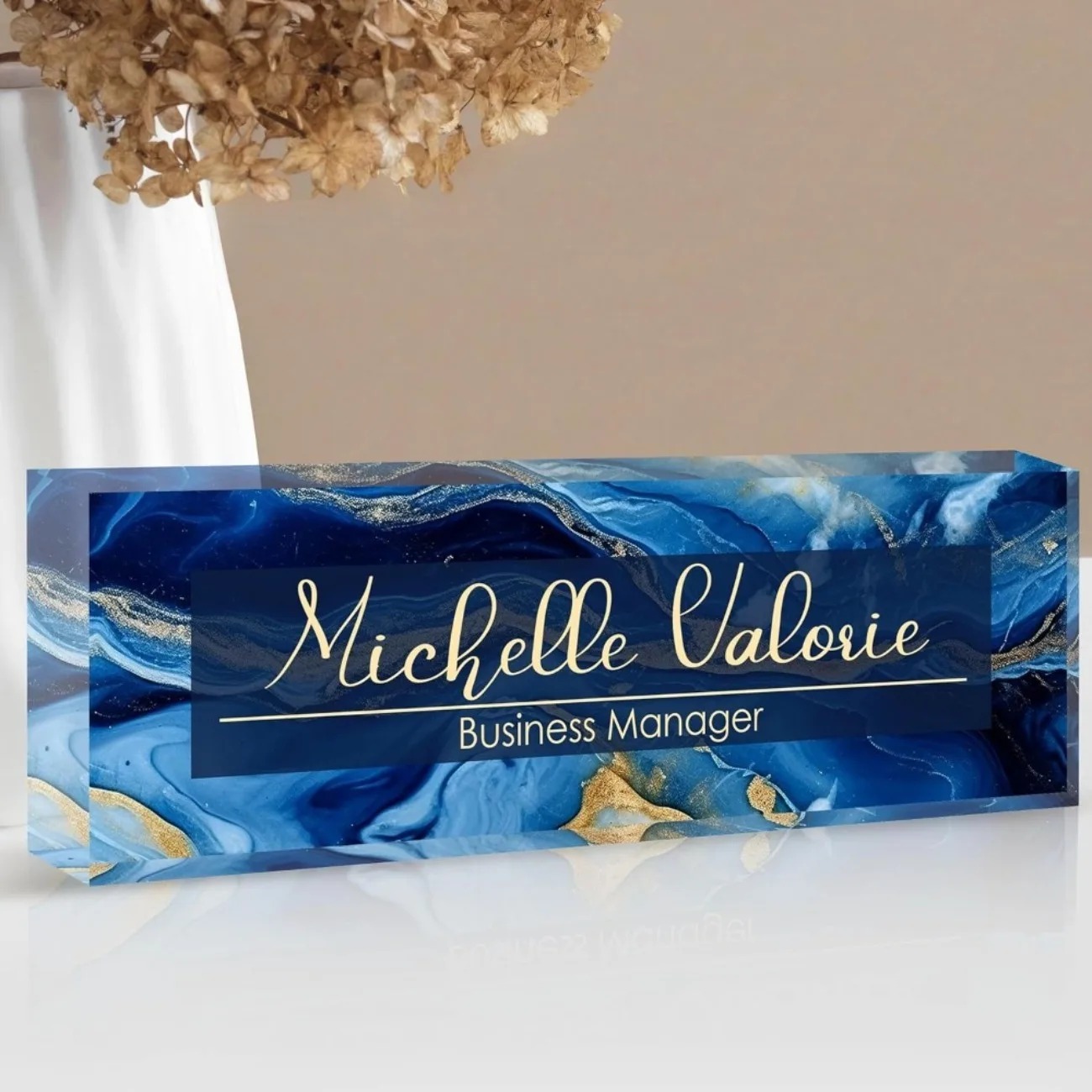 [2D Flat] Customizable Acrylic - Desk Name Plate ulasan dan harga